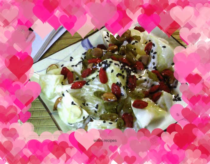 Yellow peach yogurt fruit salad