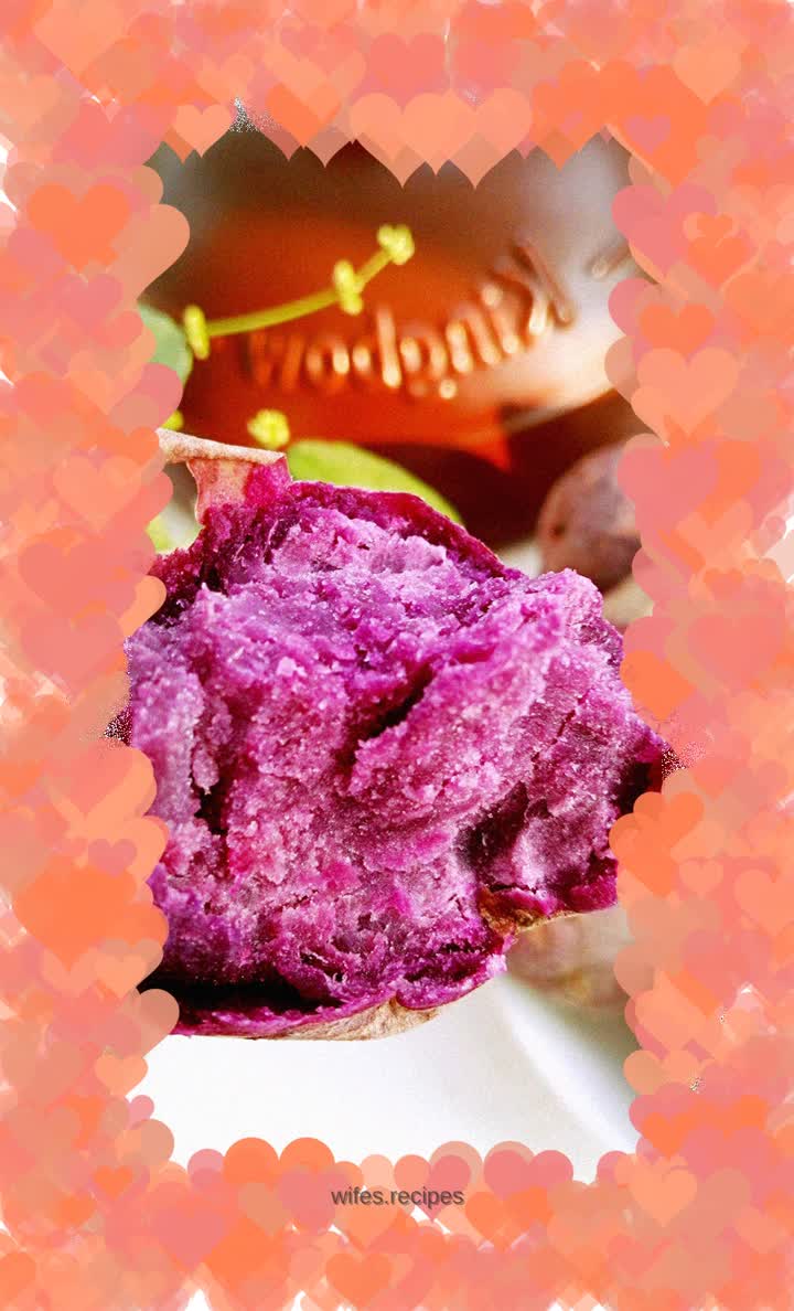 Baked purple sweet potato in casserole