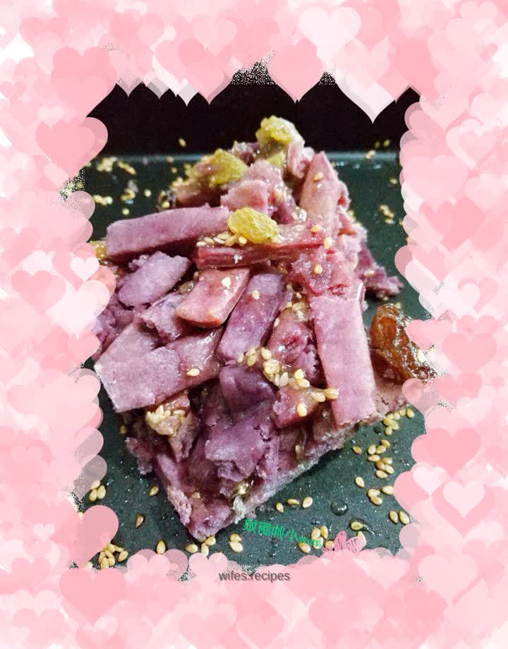 Purple Sweet Potato Shaqima~Oven version of Purple Sweet Potato and Sesame Shaqima without frying