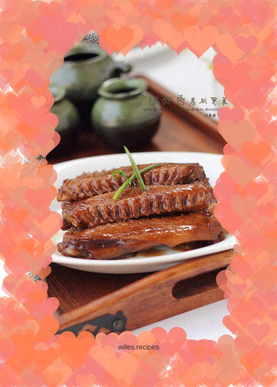 Braised duck wings with licorice and monk fruit