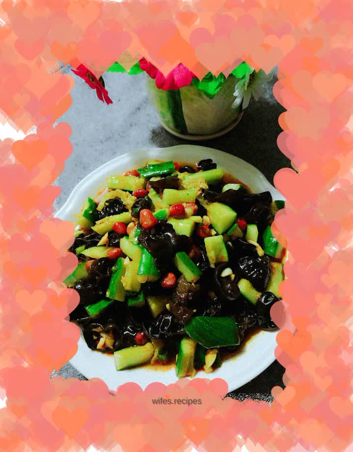 Fungus mixed with cucumber