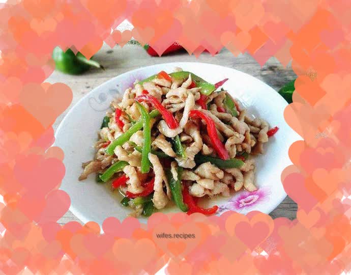 Shredded chicken with double pepper