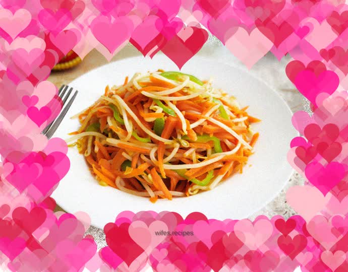 【Yantai】Fried bean sprouts with carrots