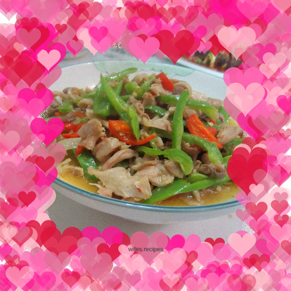 Shredded pork belly with double pepper