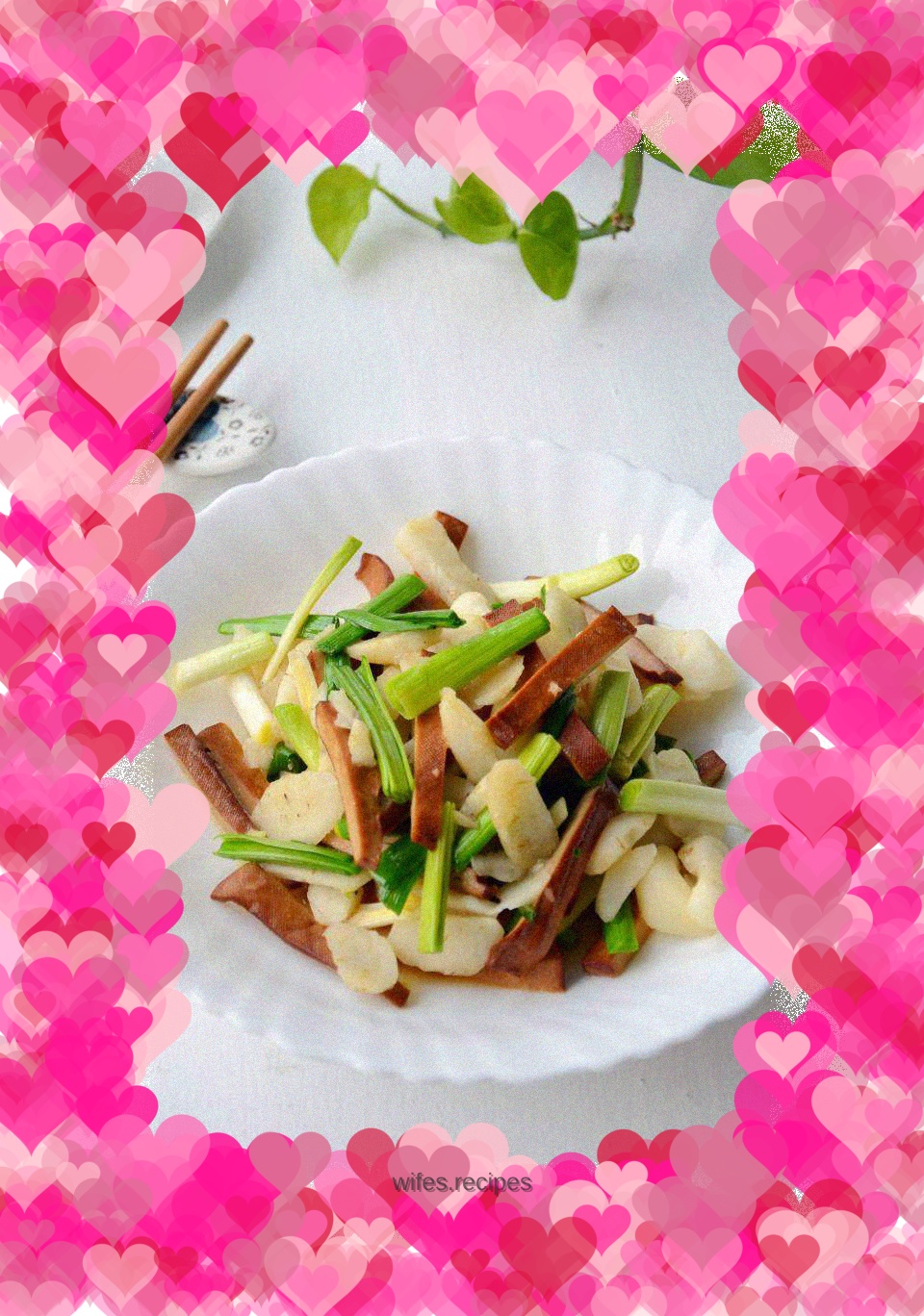 Stir-fried water chestnuts with green garlic