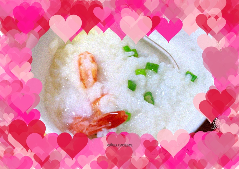 Raw shrimp porridge