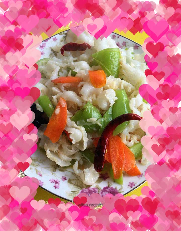 Stir-fried clam slices