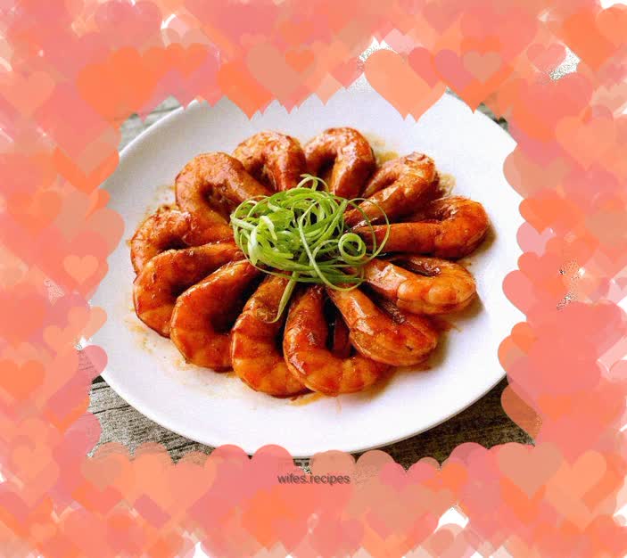 Braised shrimp