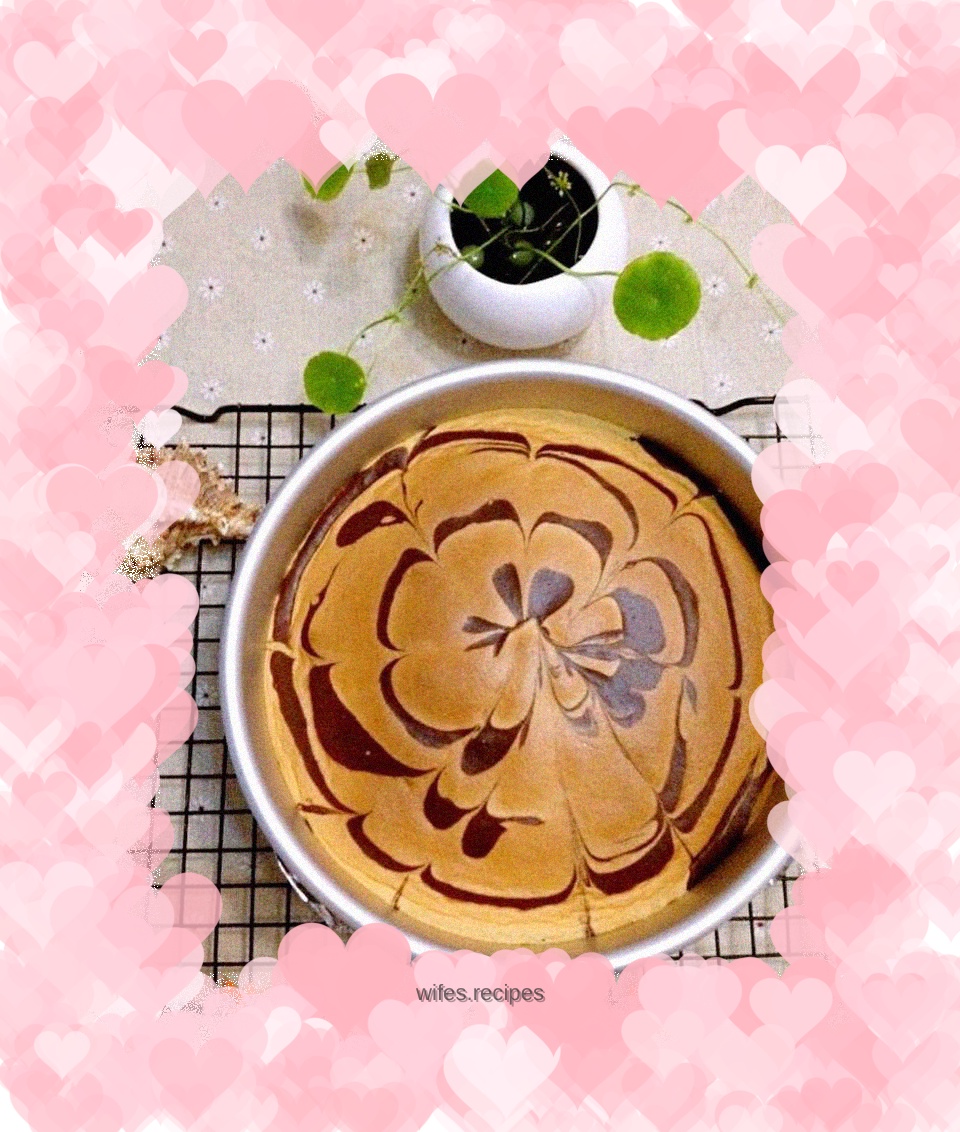 Zebra pattern chiffon cake