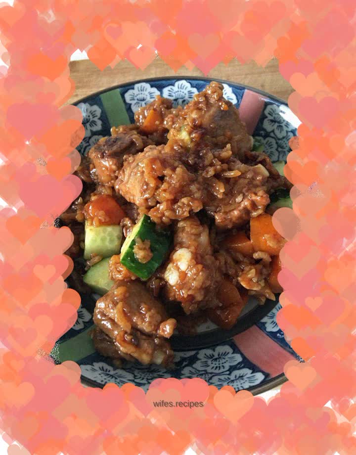 Braised pork ribs with rice