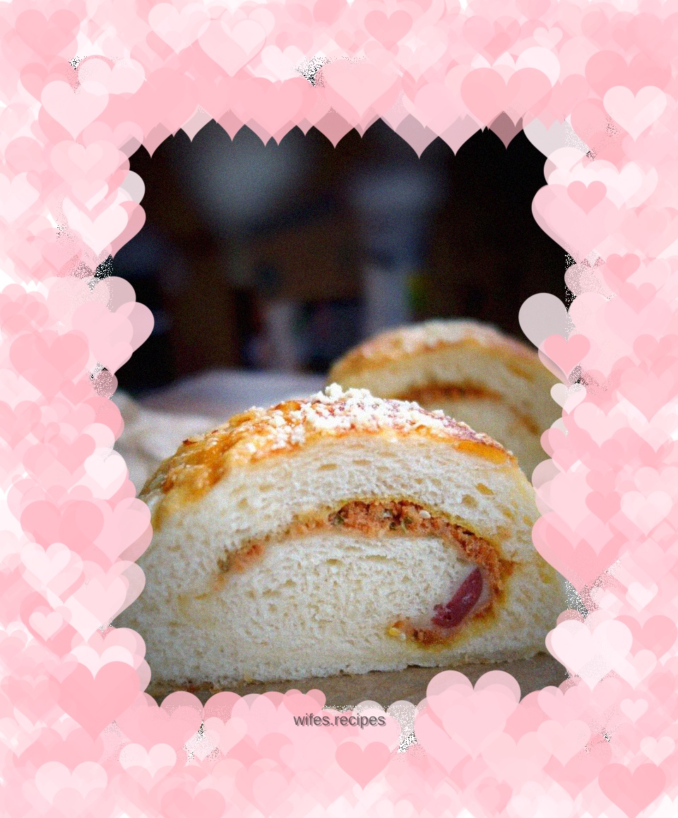 Meat floss Italian-style air-dried sausage rice bread