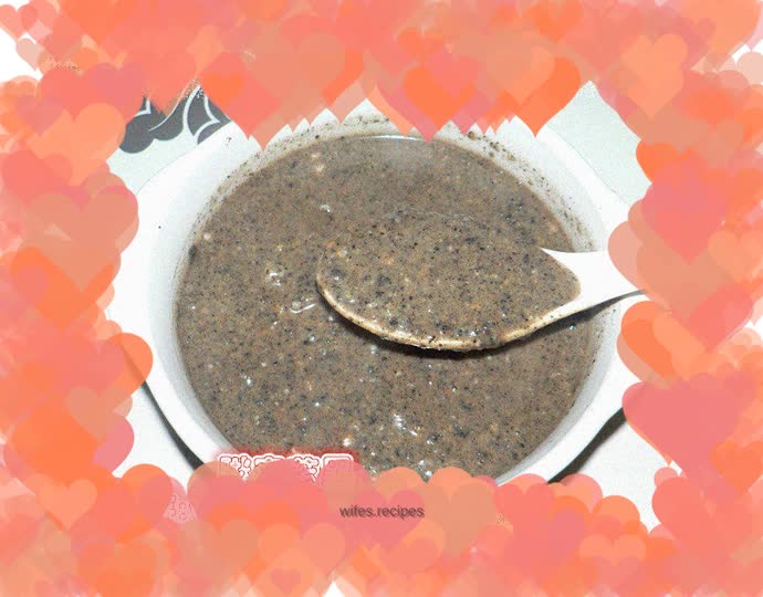 Walnut black sesame paste