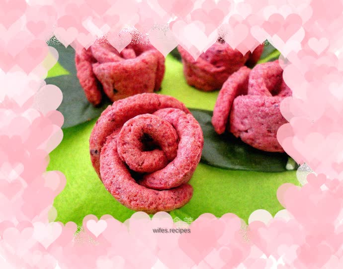 Rose flower cookies