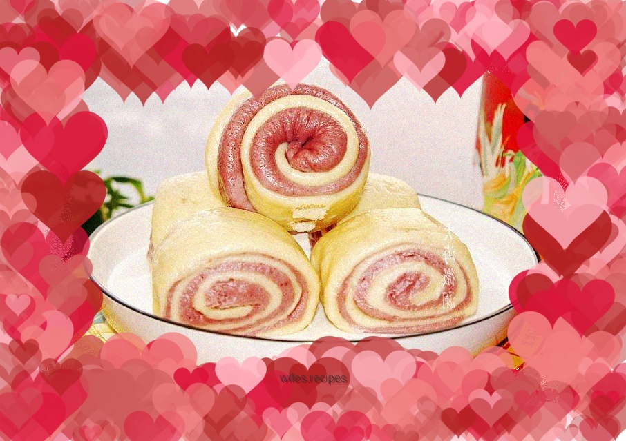 Two-color flower roll