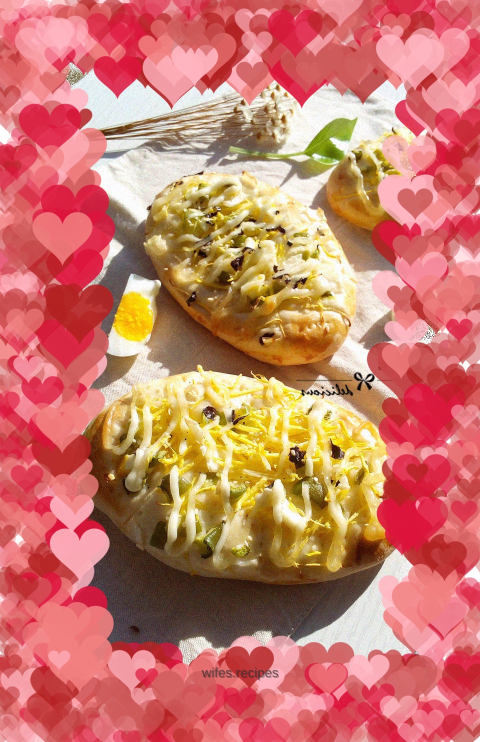 Vegetable long pizza