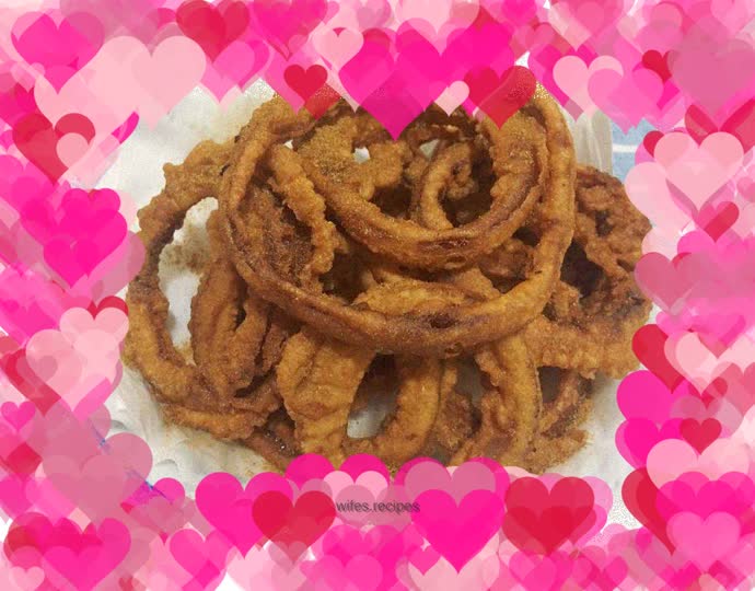 Simple version of fried onion rings