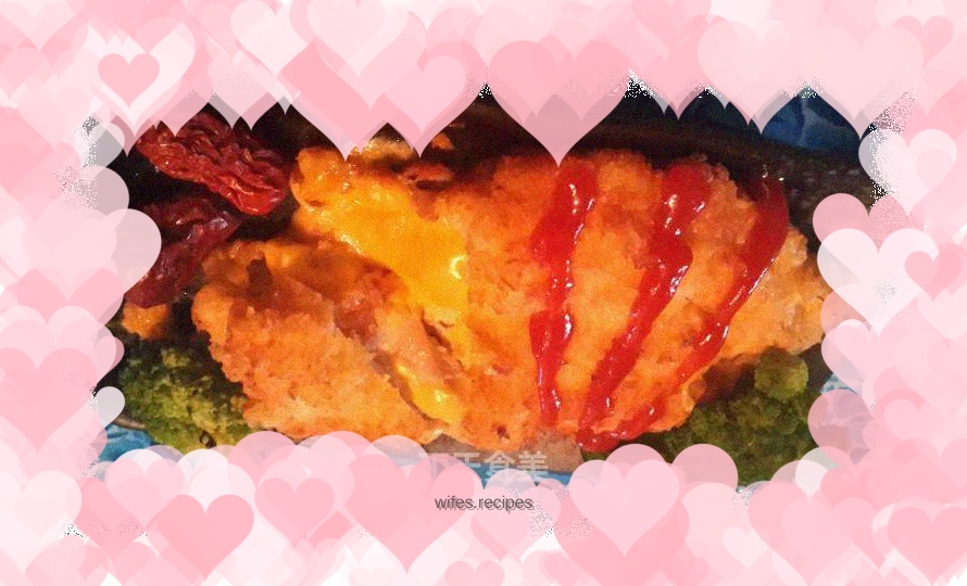 Exploded chicken steak