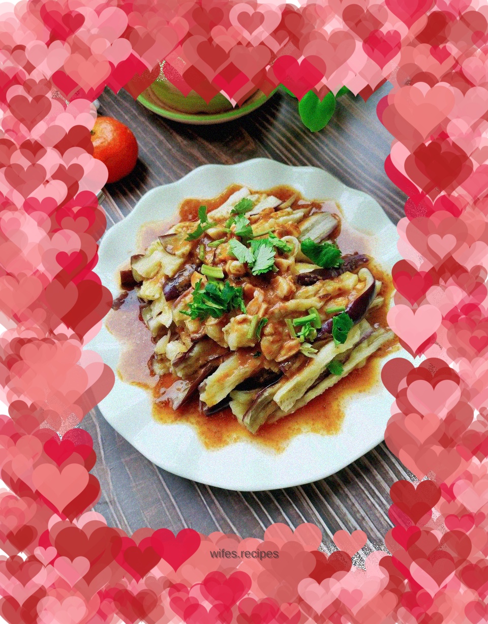 Hand-shredded eggplant with sesame sauce