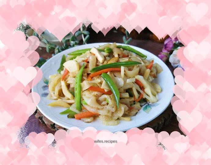 Stir-fried Vermicelli with Spring Bamboo Shoots and Beans