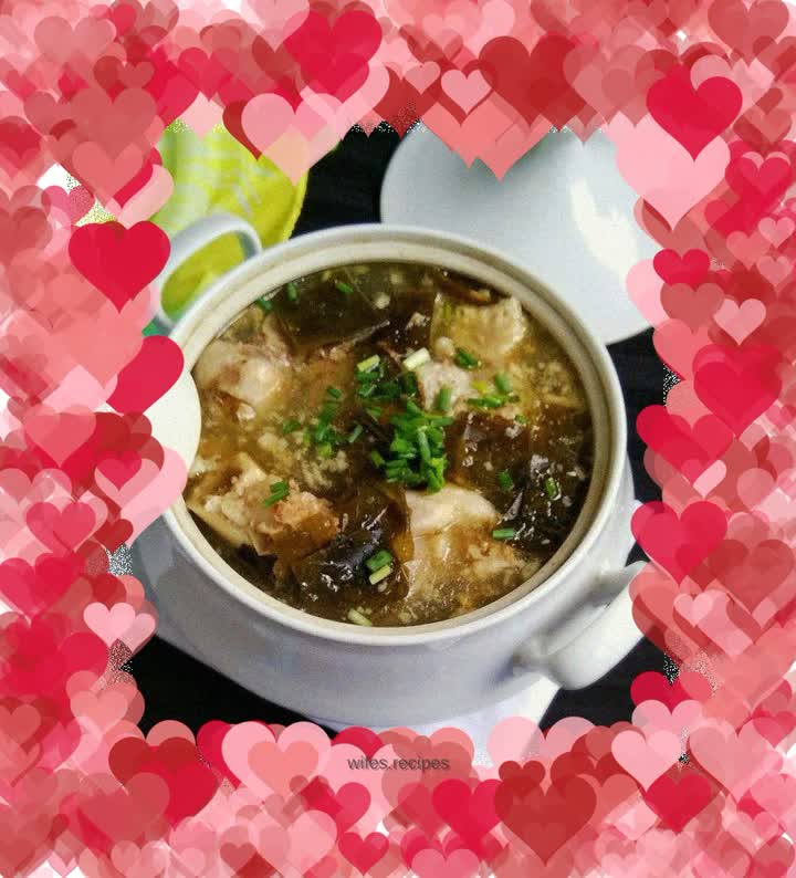 Braised seaweed with big bones