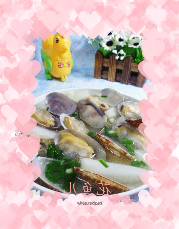 Clam and radish soup