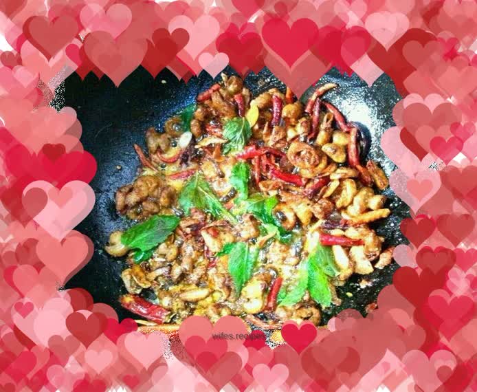 Stir-fried pork sausage