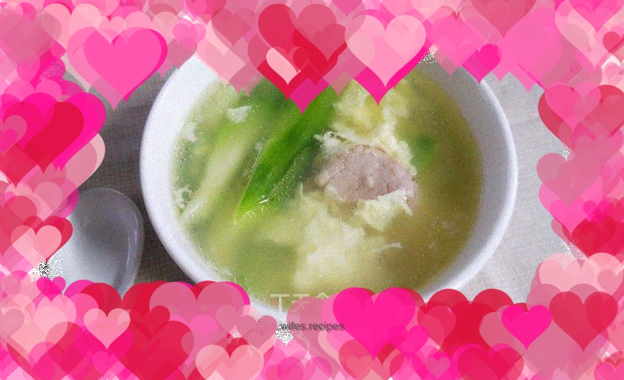 Luffa and egg soup