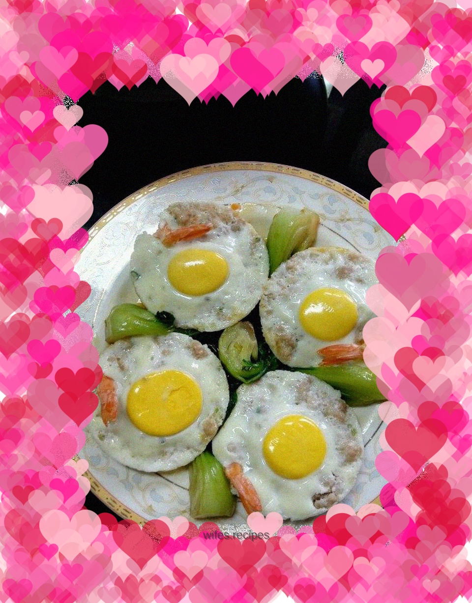 Shrimp and eggs (imitation of the shrimps for blessing and joy made by Master Bo Hui)
