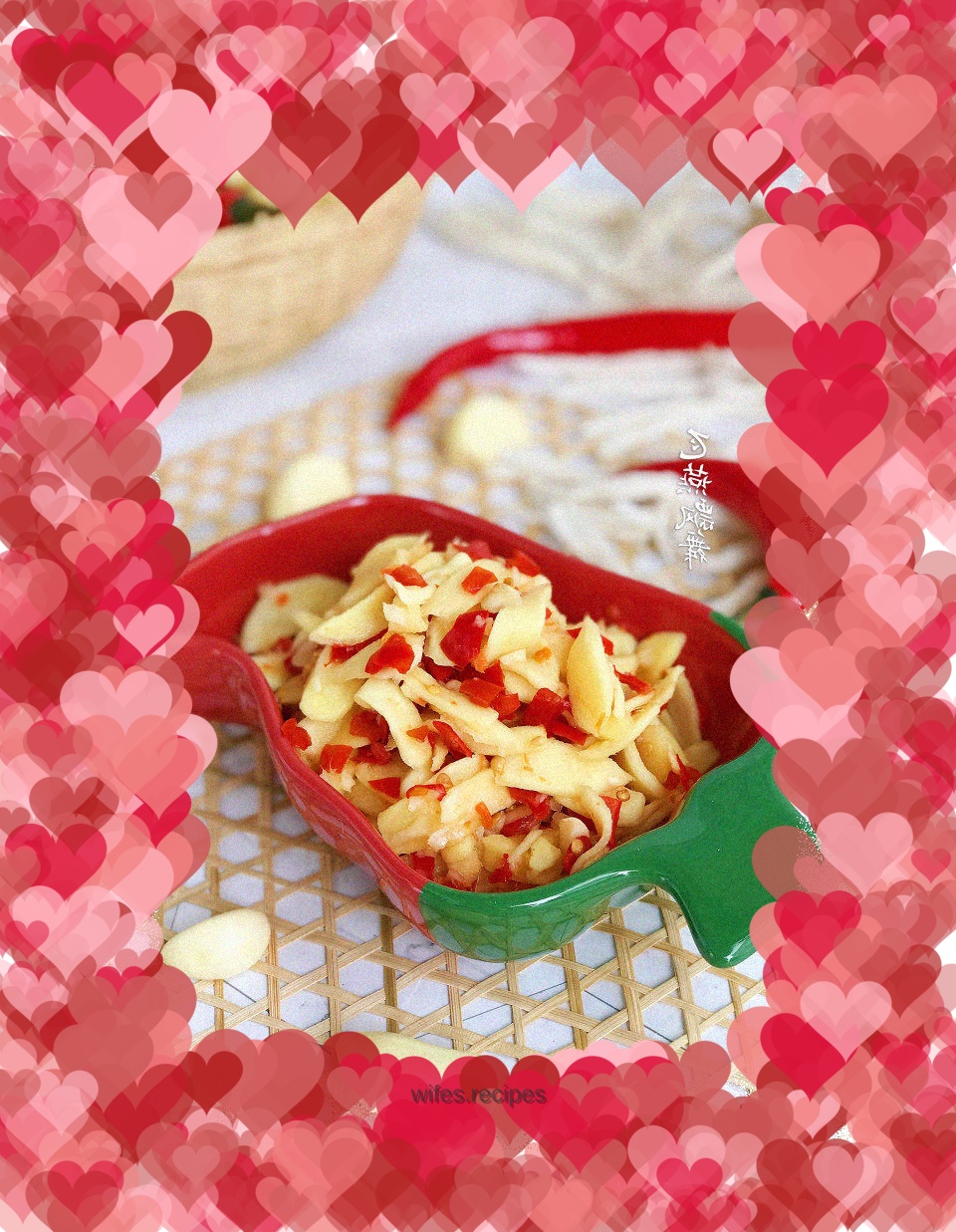 Chopped pepper and ginger