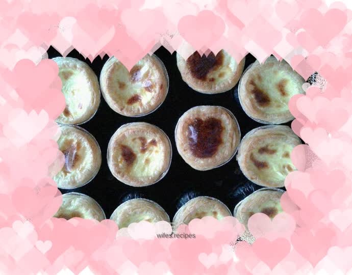 Red Bean and Strawberry Egg Tart