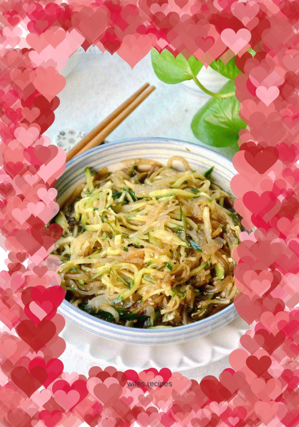 Radish and cucumber mixed with jellyfish