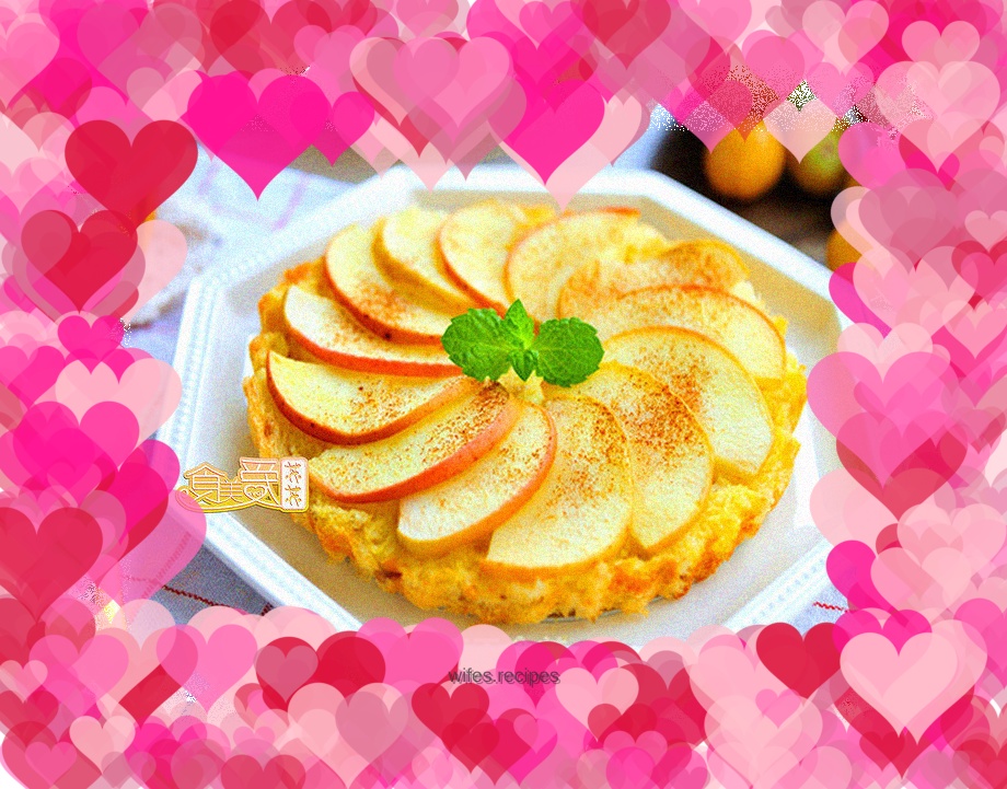 Zero-technique and zero-risk quick way to make dessert [Apple Bread Tart]