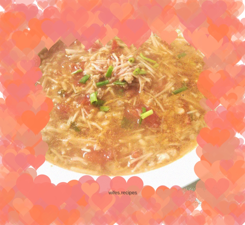 Tomato Enoki Mushroom Soup