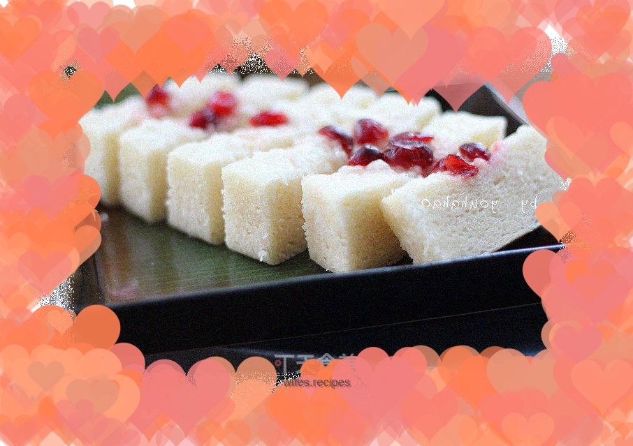 Rice flour and milk steamed cake