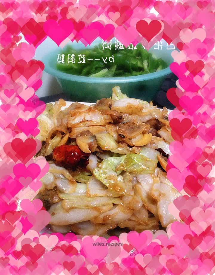 Stir-fried clam meat with cabbage