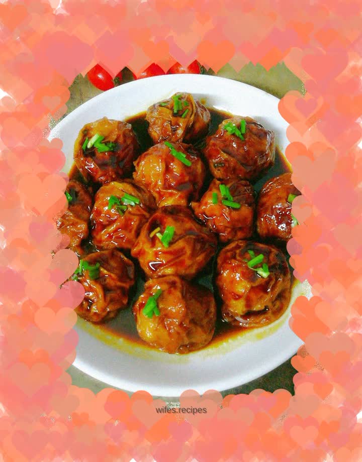 Oily gluten stuffed meat