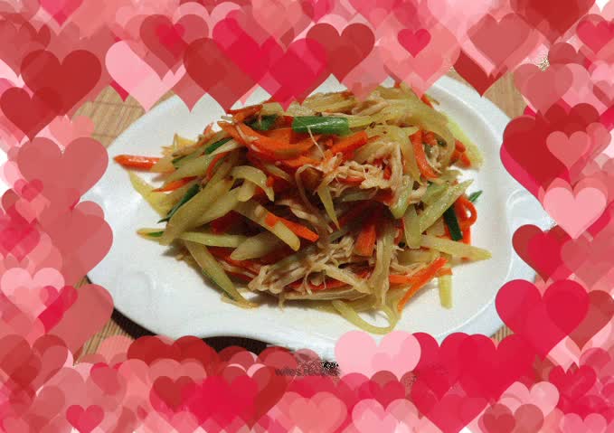 Vegetarian stir-fried three shredded shredded vegetables
