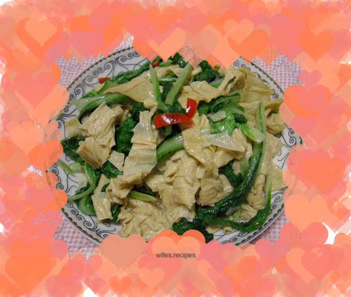 Stir-fried bean tendons with Chinese cabbage