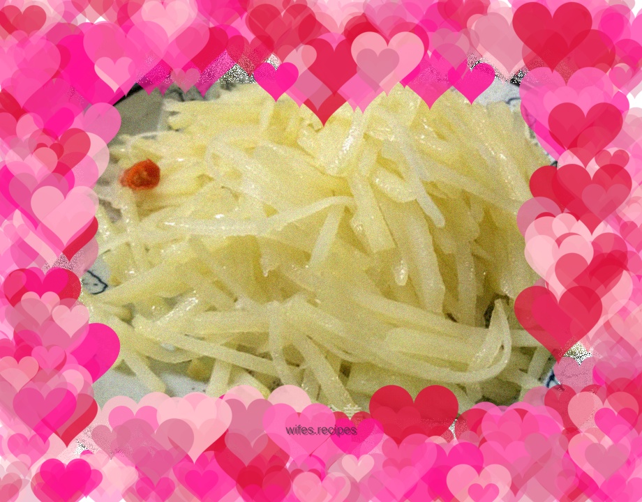 Sweet and sour potato shreds--leg slimming meal