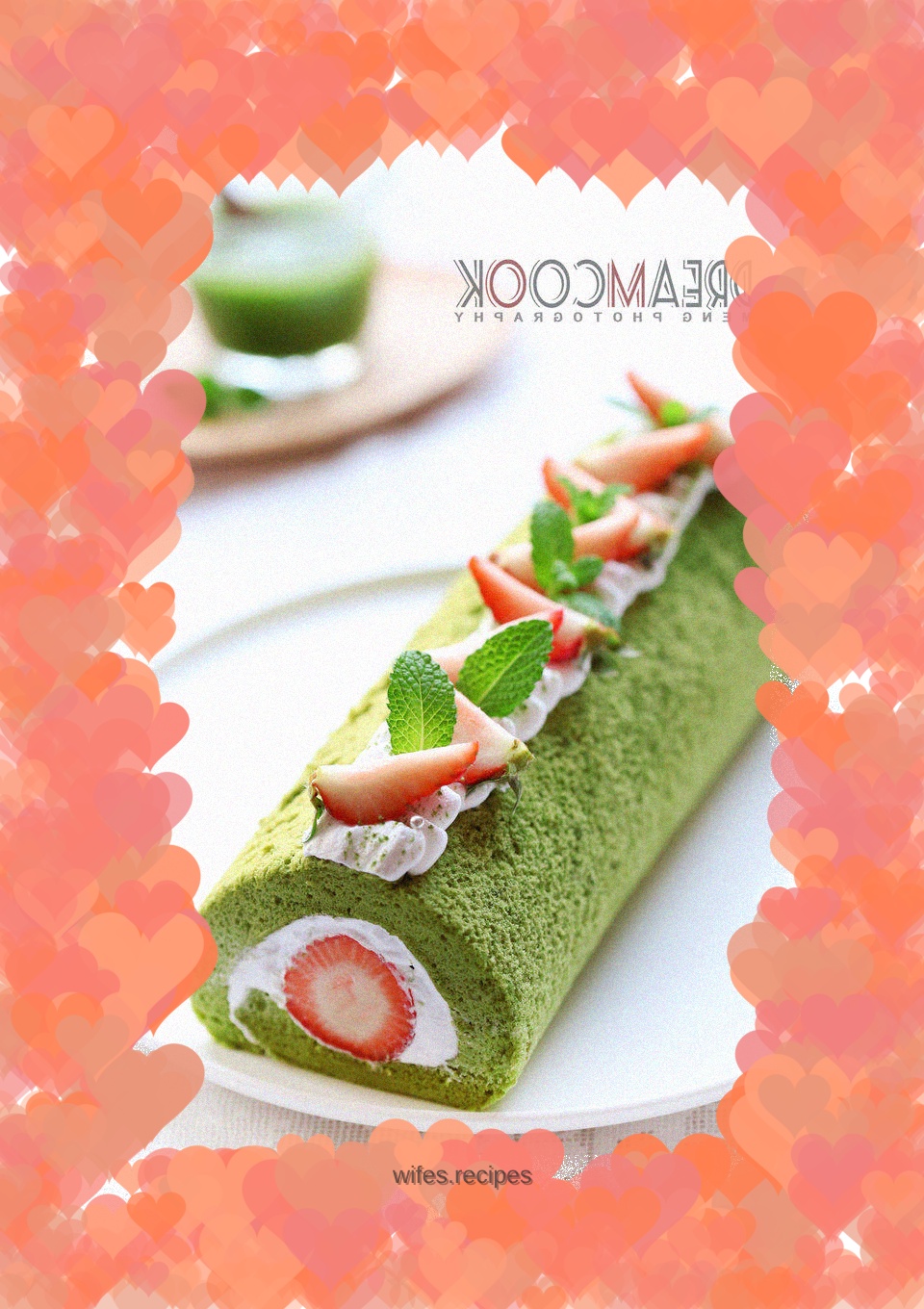 A summer date with Uji Matcha – Matcha Strawberry Roll
