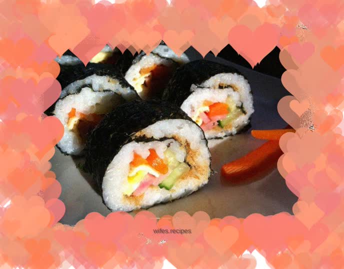 Simple breakfast sushi
