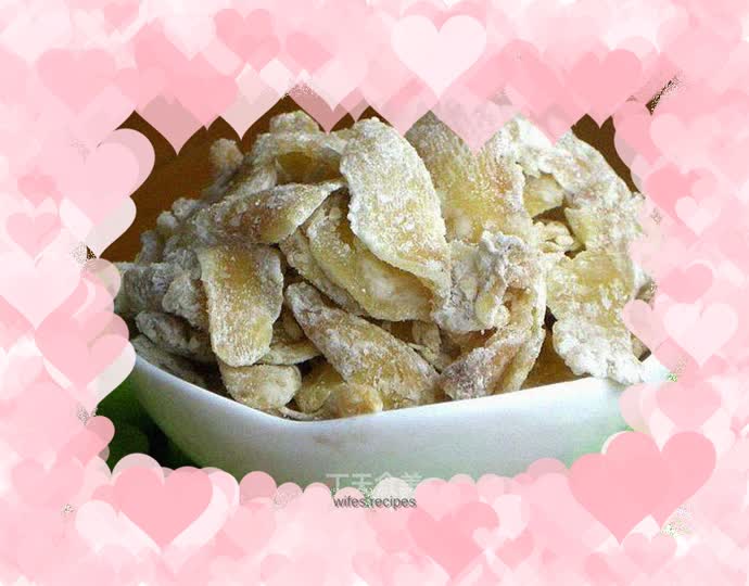 Homemade candied ginger slices (authentic traditional method)