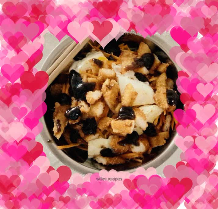 Lunch for one person - black pepper barbecue rice