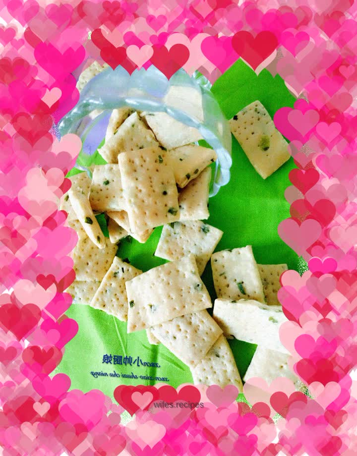 Chive crispy cookies