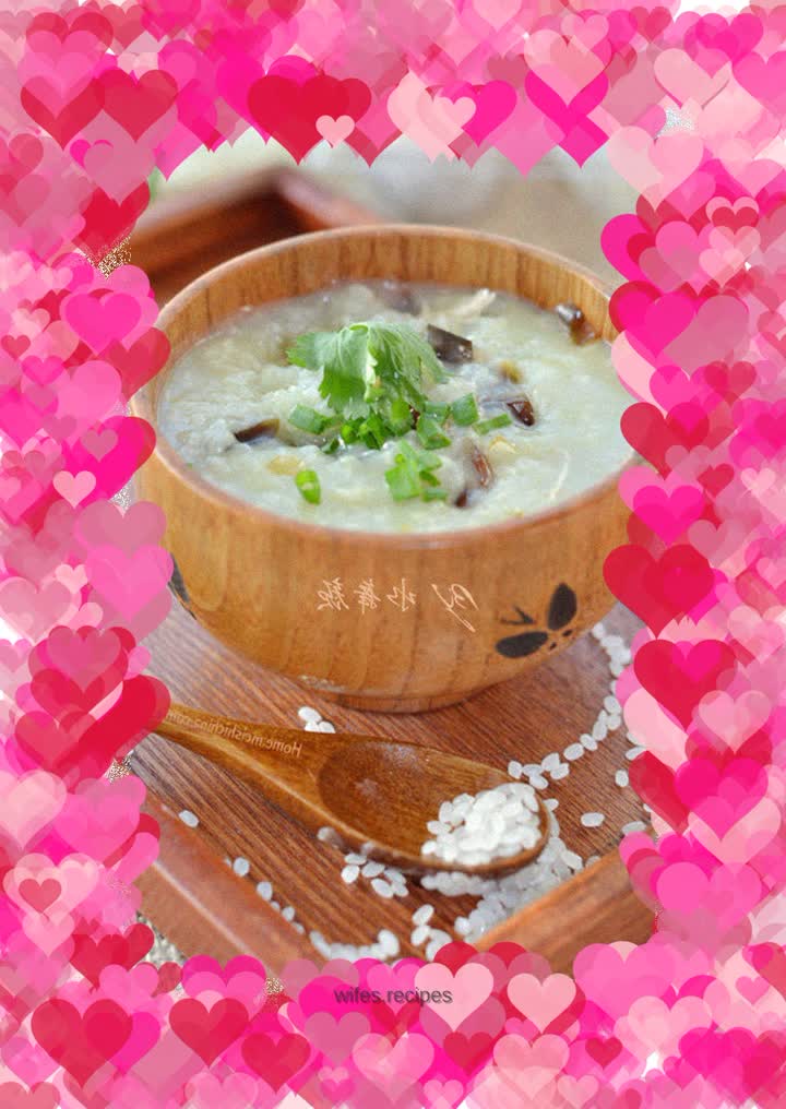 【Preserved egg and lean meat porridge】