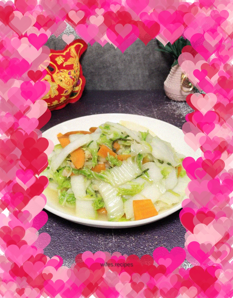 A light home-cooked dish, a recipe for weight loss. There is a lot of meat on the body. For ladies who want to lose weight, check it out. Stir-fried Chinese cabbage with carrots