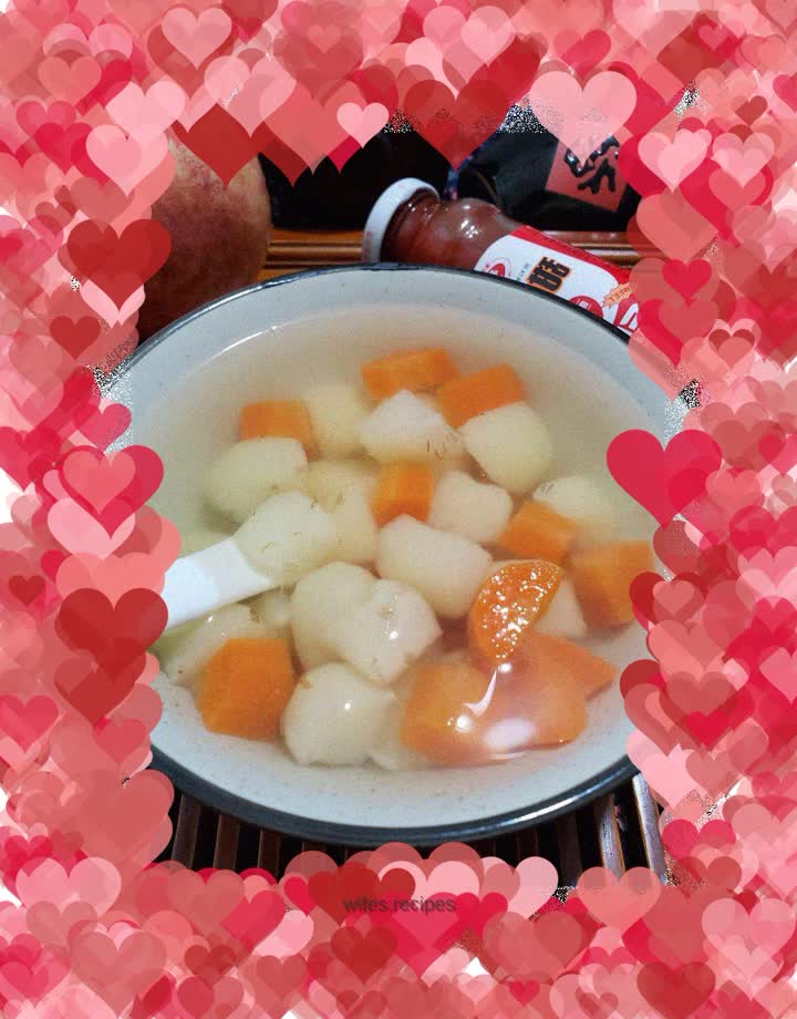 Water chestnut carrot sugar water