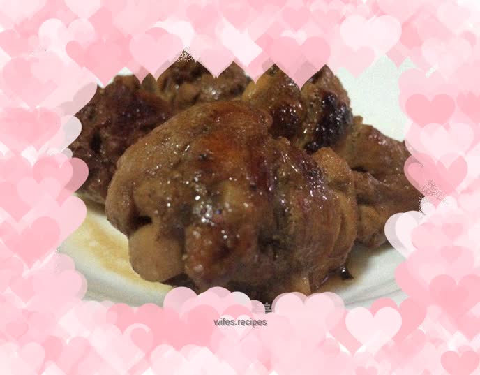 Red wine braised chicken wings