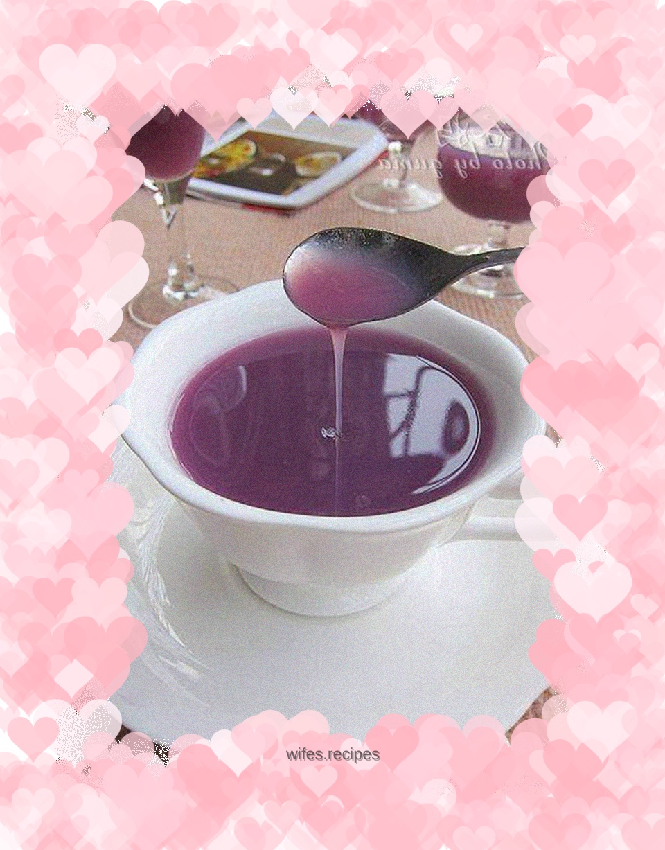 Purple sweet potato and white fungus dew