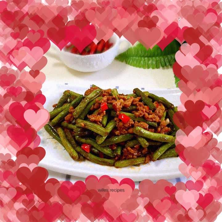 Stir-fried green beans with minced meat